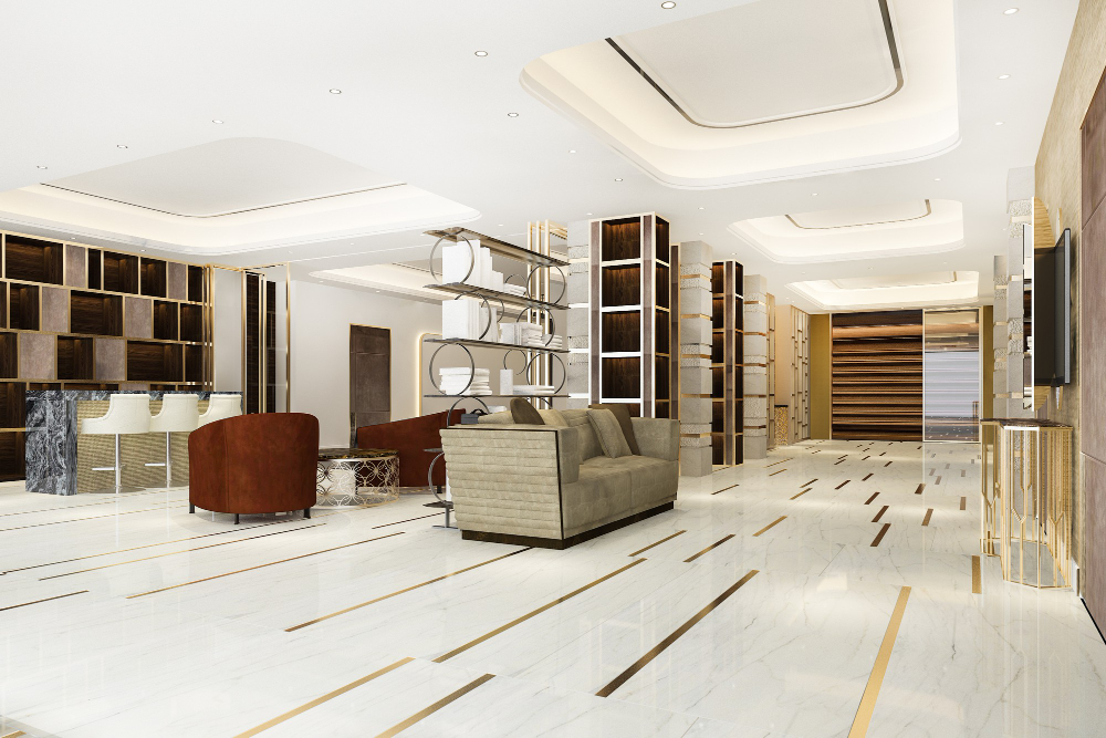 Marble showroom interior